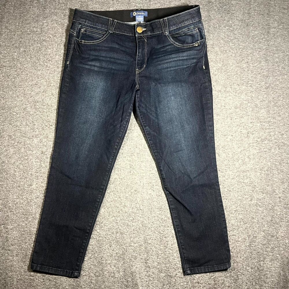 Democracy Ab technology High-Rise Cropped Denim Skinny Jeans Dark Blue Women 16